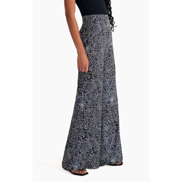 Favorite Daughter The Friday Pant High Waist Wide Leg statement Pants Cheetah 4 - Picture 5 of 15